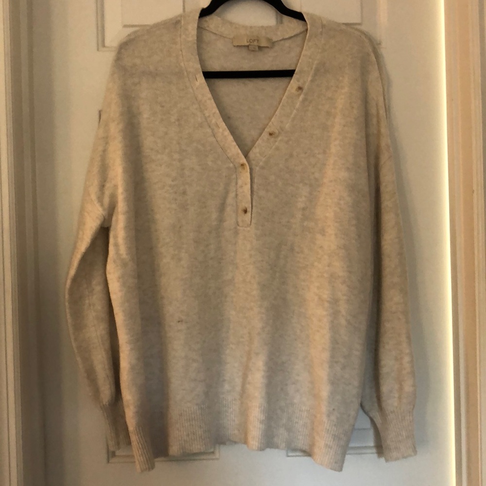 Loft XL button up top Henley sweater